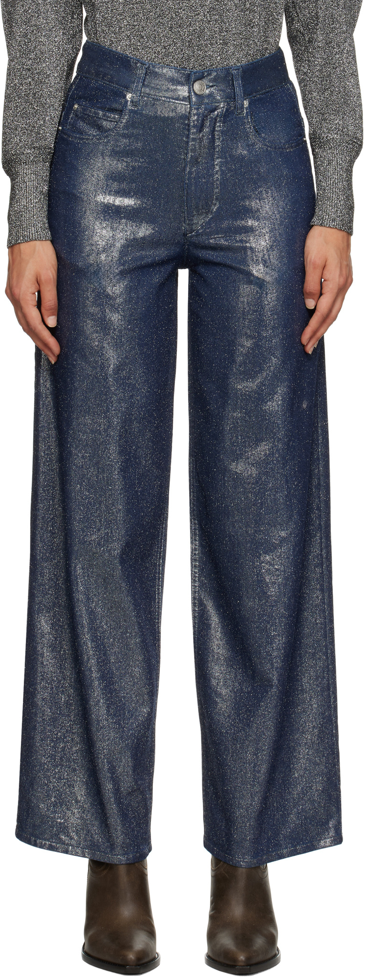 Isabel Marant Étoile Denim Trousers With Belt Loops In Black