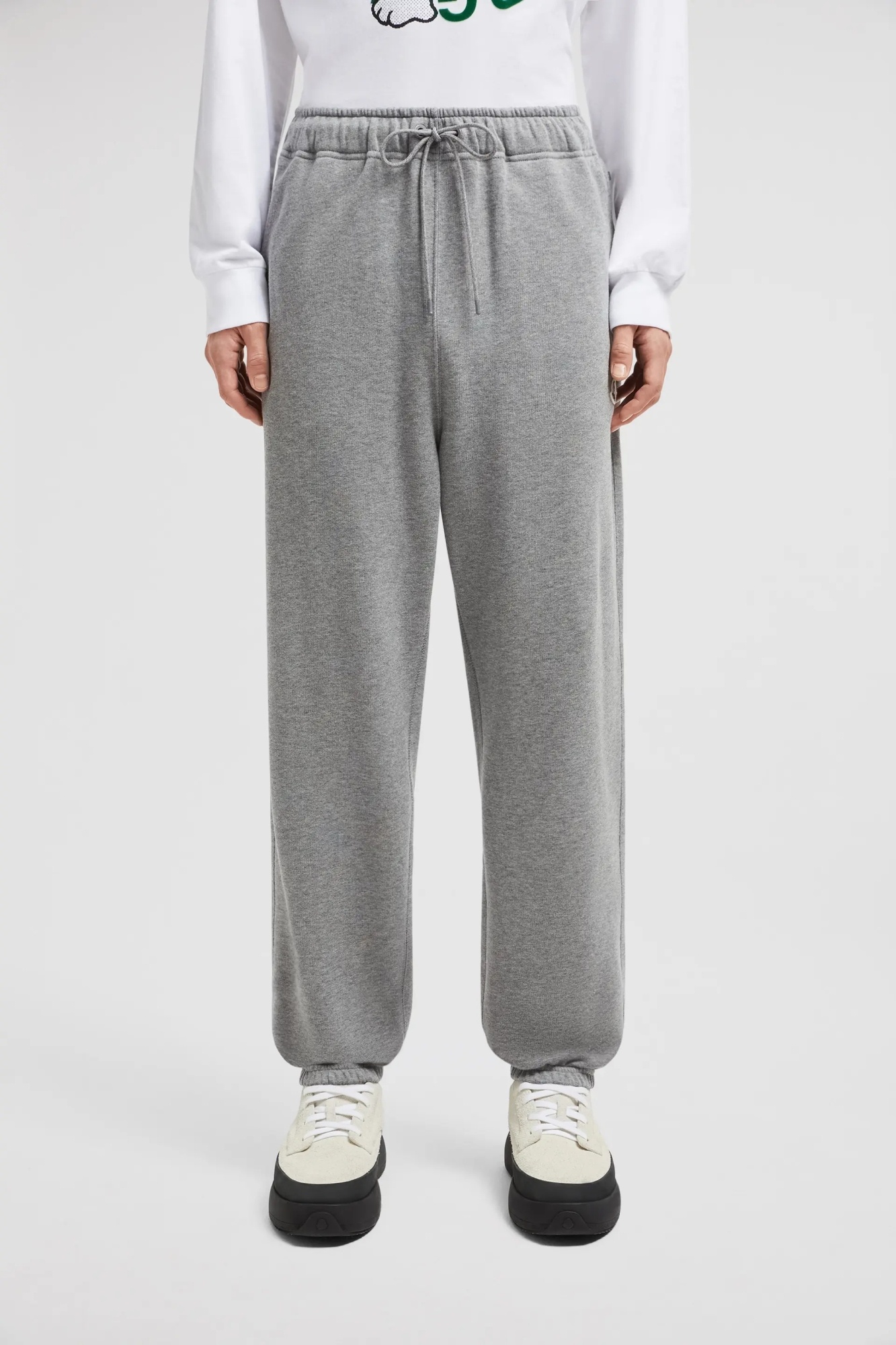 Shop Moncler X Frgmt Elastic Waist Sweatpants In Gray