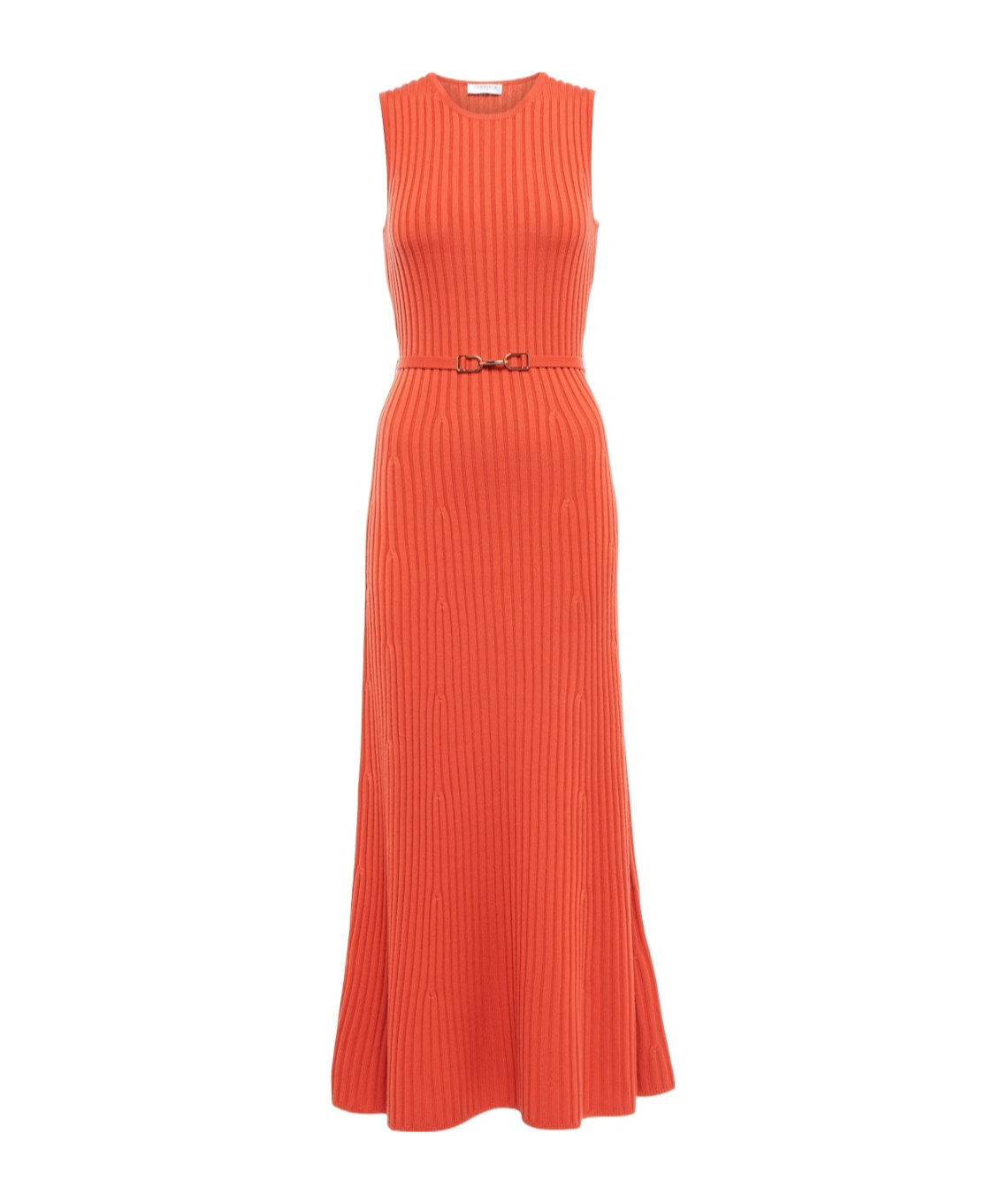 Gabriela Hearst Ribbed Knit Midi Dress In Red