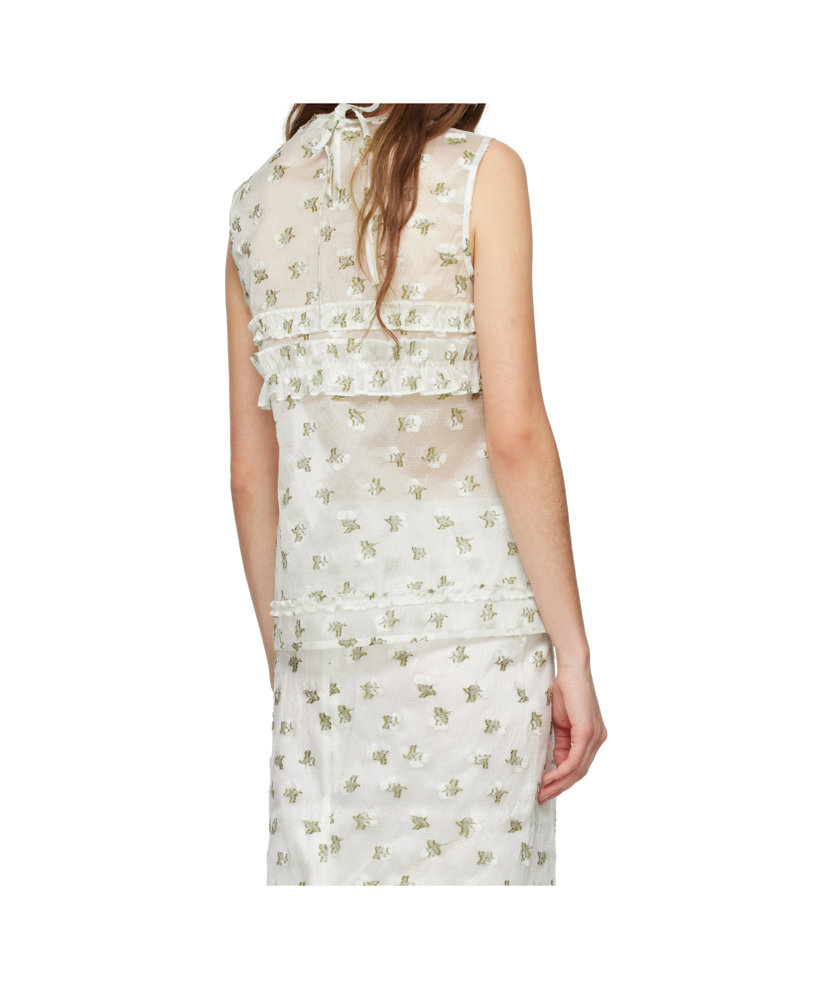 Cecilie Bahnsen Oksana Top In White