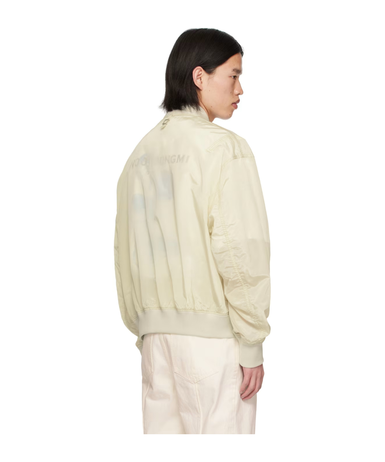 Wooyoungmi Crop Zipper Casual Jacket In Gray