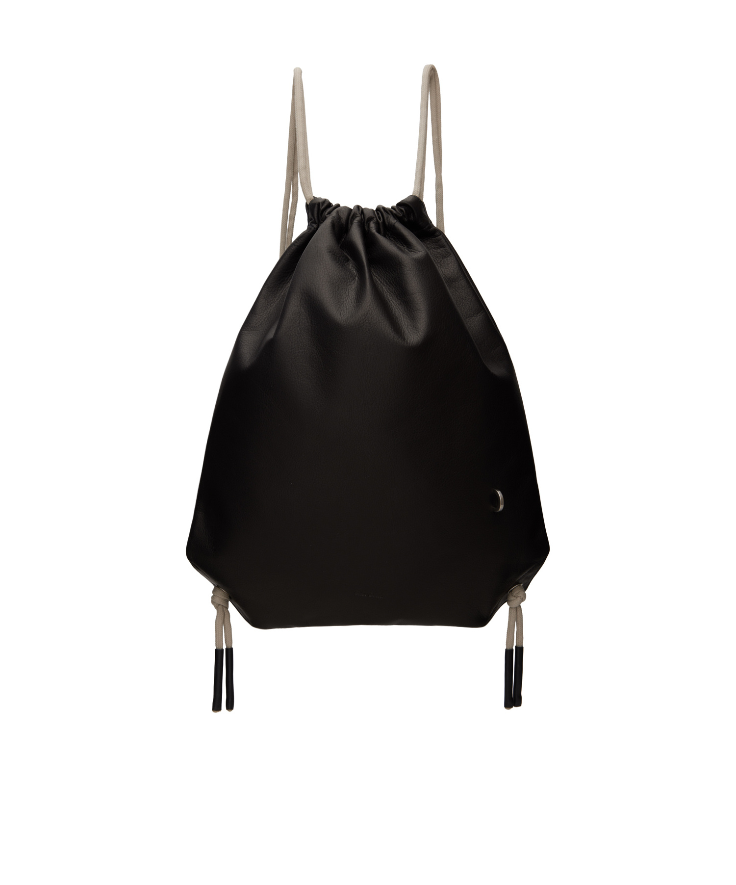 Rick Owens Drawstring Leather Backpack In Orange