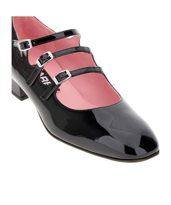Shop Carel Paris Square Toe Low-heeled Shoes In Black