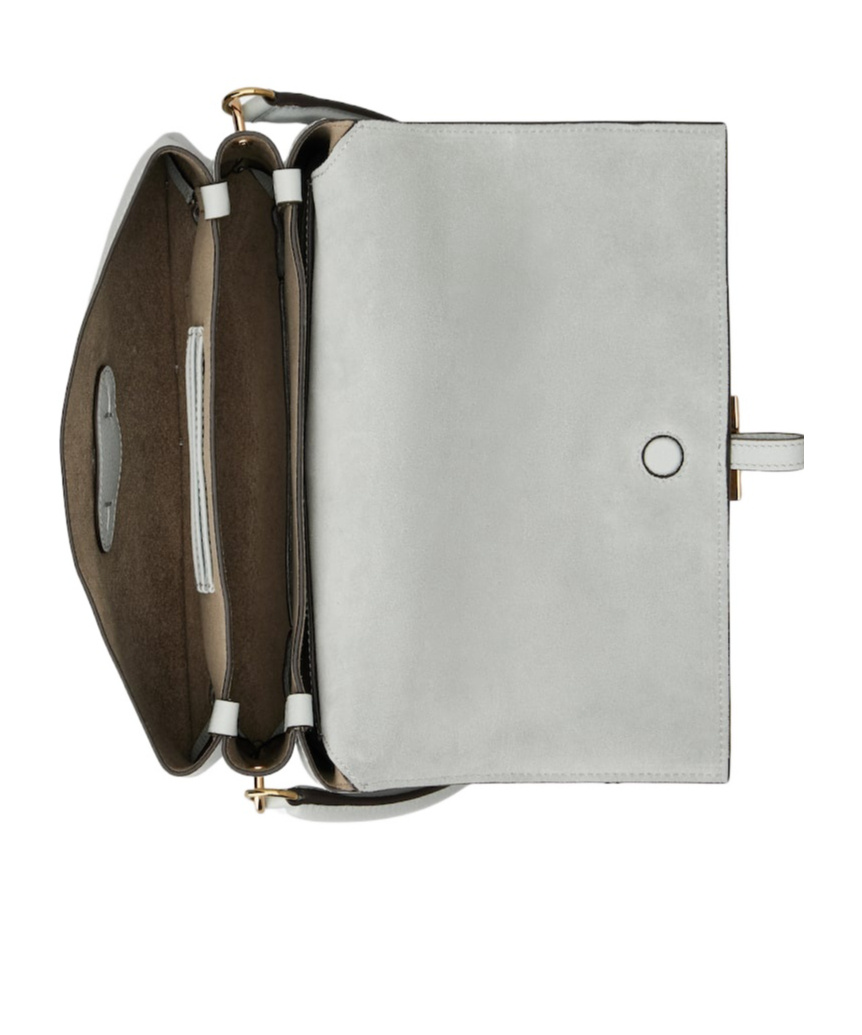 Tod's Mini T Timeless Flap Shoulder Bag In White