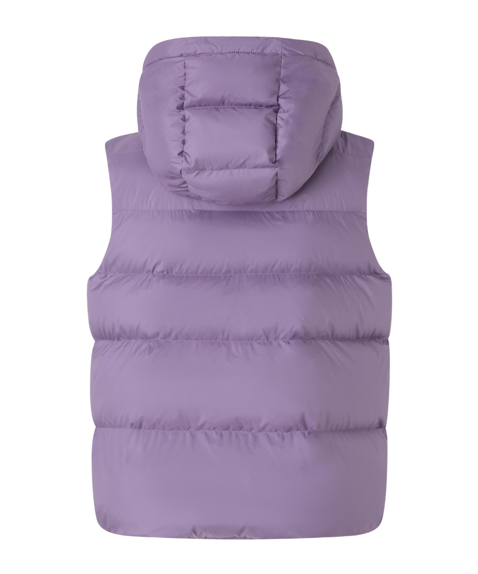 Pinko Hooded Puffer Gilet In Purple