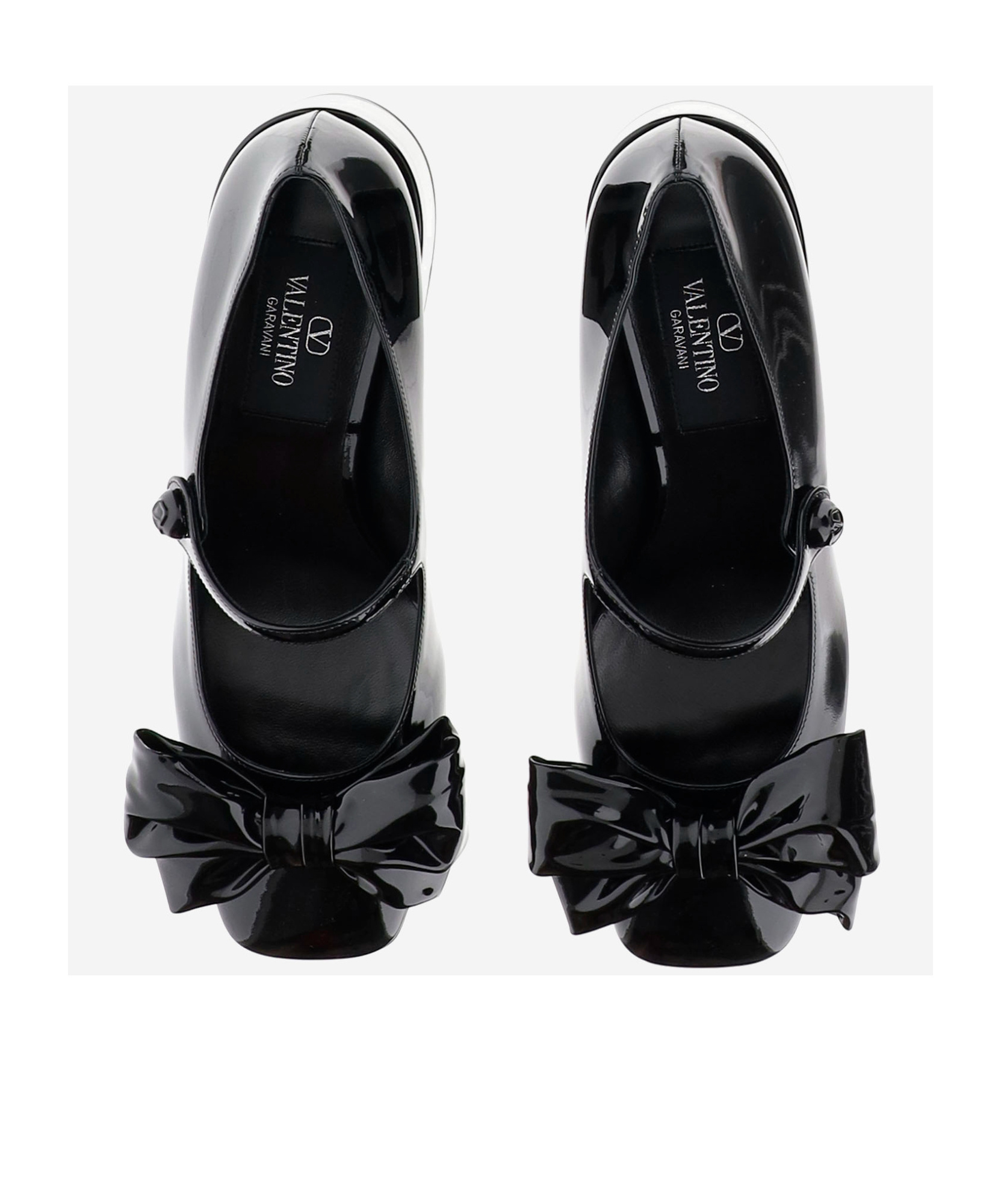 Valentino Bowjane Patent Leather Mary Jane Pumps In Black