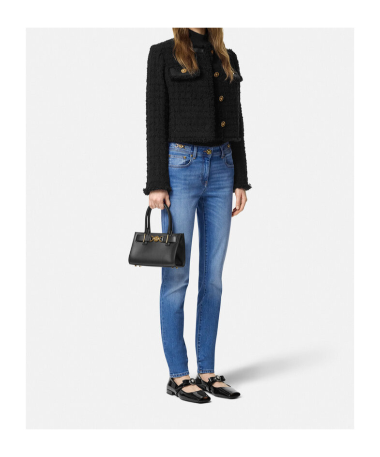 Versace Belt-loop Jeans In Blue