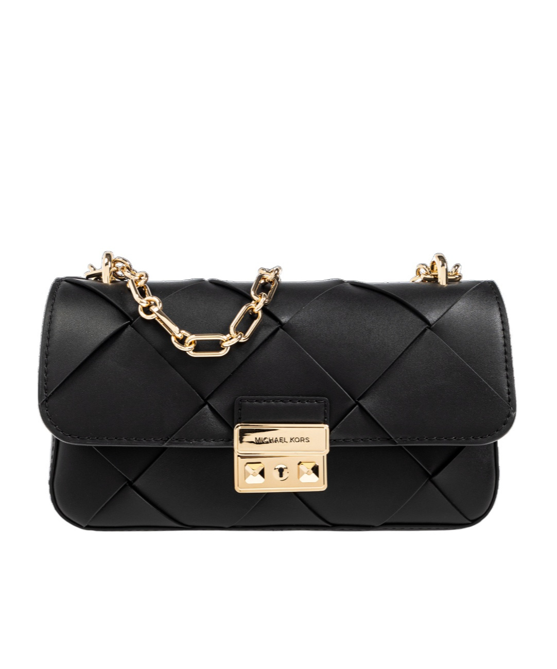 Shop Michael Michael Kors Chain-link Shoulder Bag In Black