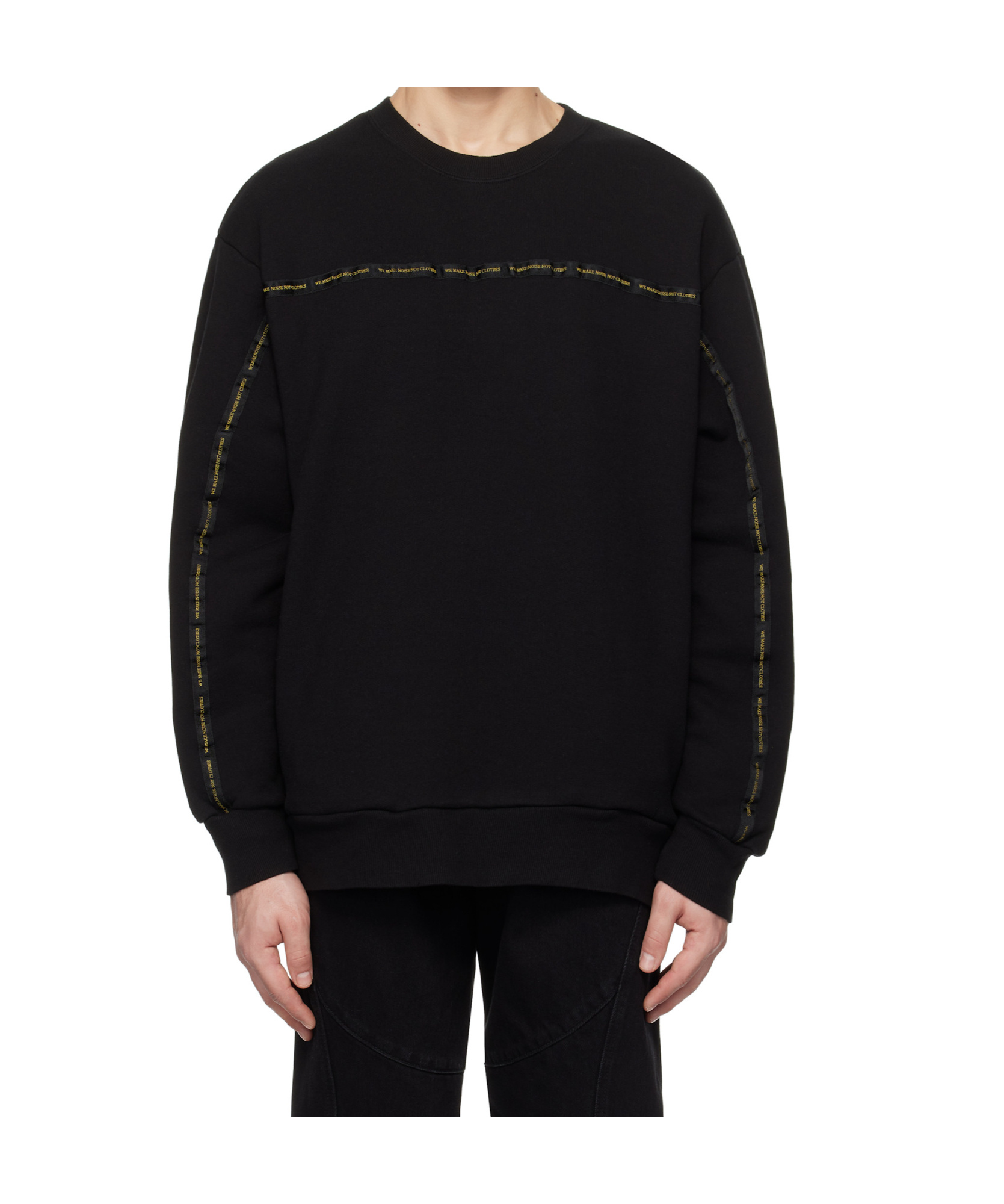 Undercover Barbed Wire Fleece Graphic Sweatshirt In Black