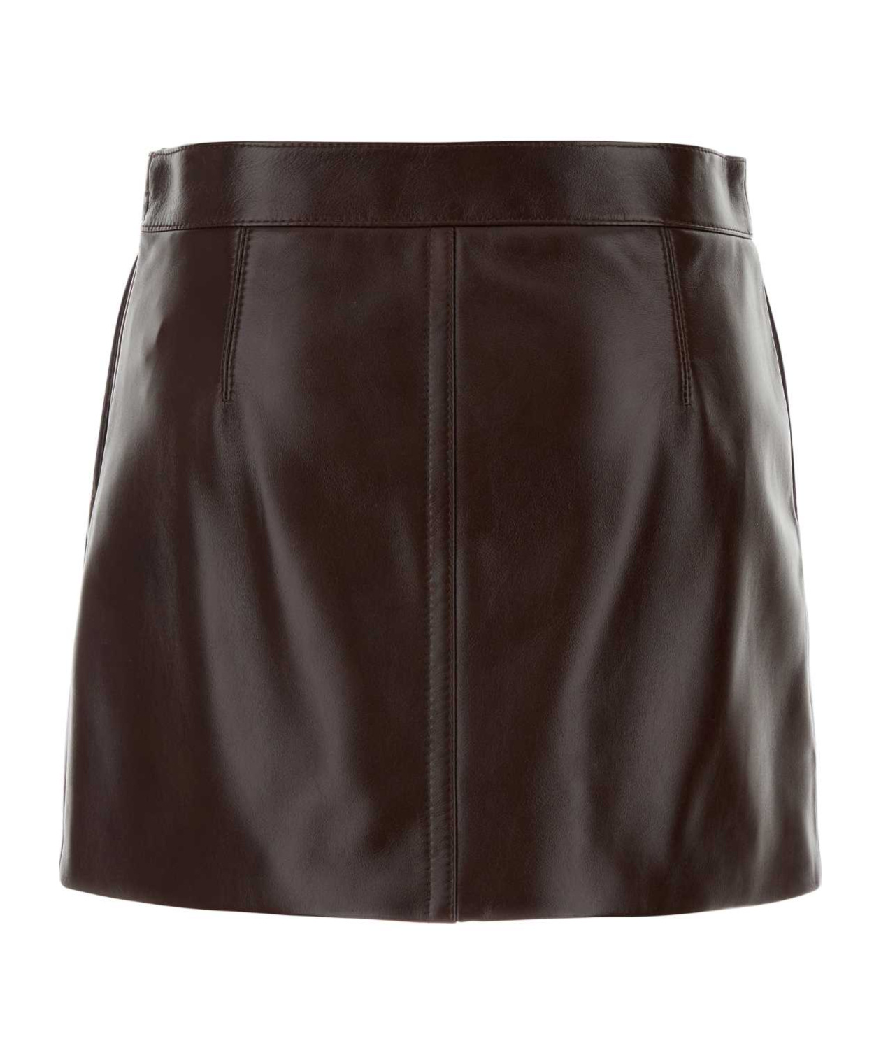 Gucci Women's Leather Mini Skirt In Black