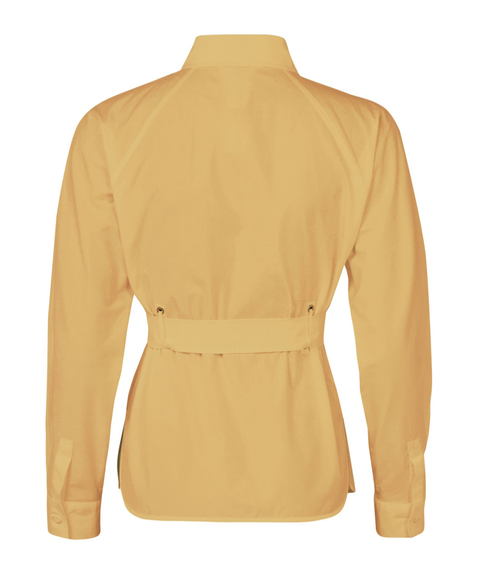 Max Mara Belted Button-up Long-sleeved Shirt In Nude