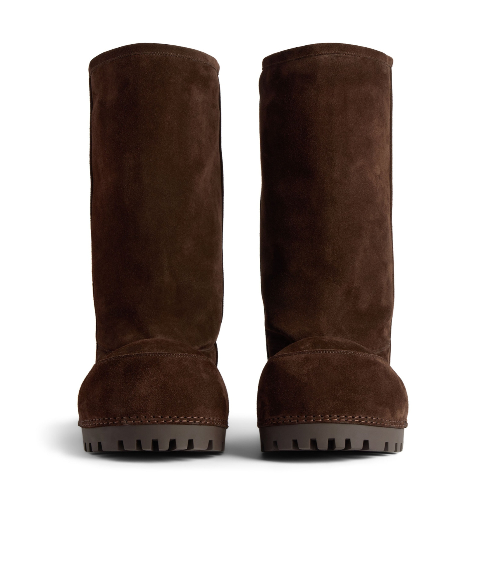 Balenciaga Alaska Suede Knee-high Boots In Brown