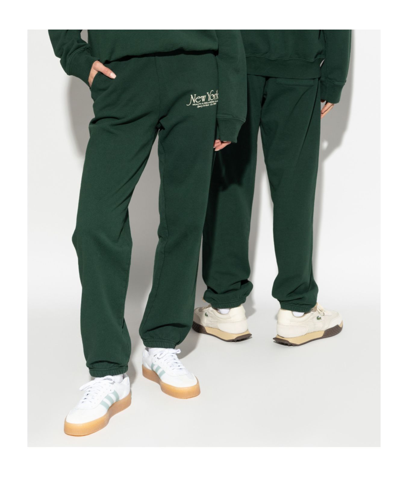 Sporty And Rich Elastic Waist Sweatpants In Green