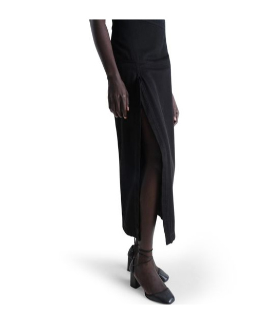 Shop Lemaire Skirt With Slit In Black