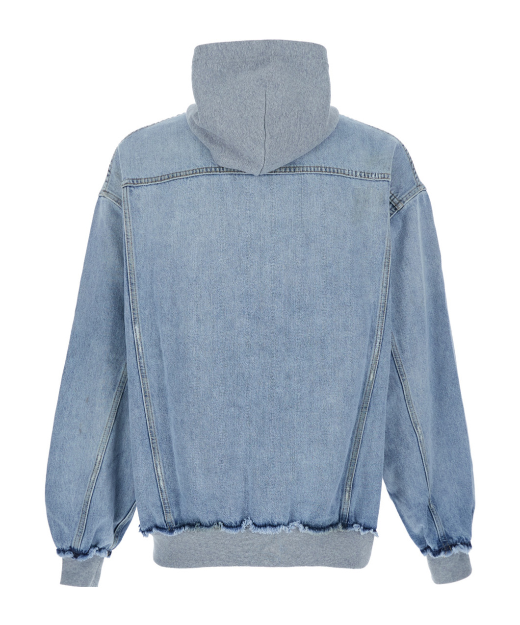 Balenciaga Cut-up Sweatshirt Jacket In Blue