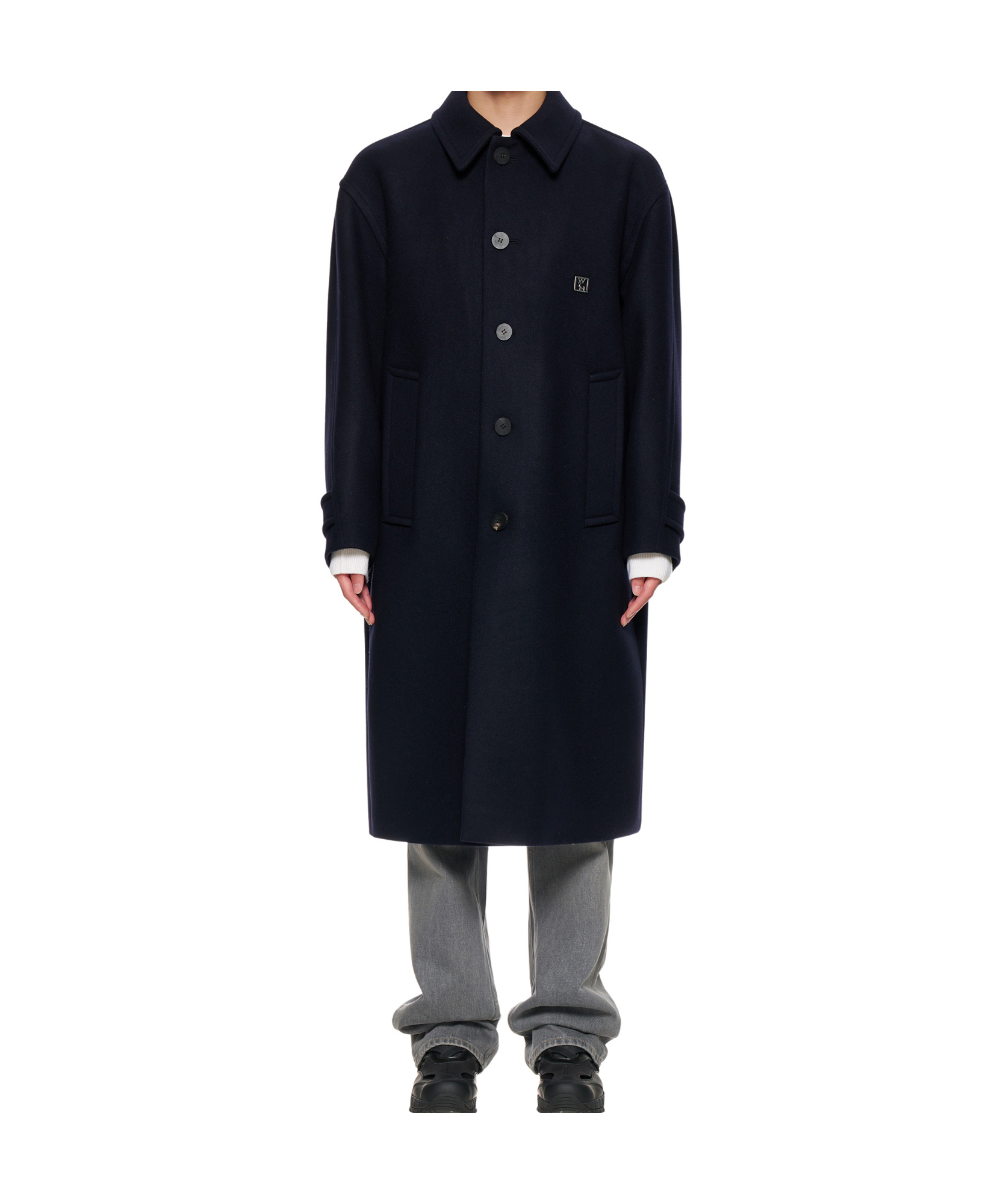 Wooyoungmi Single-breasted Wool Coat In Black
