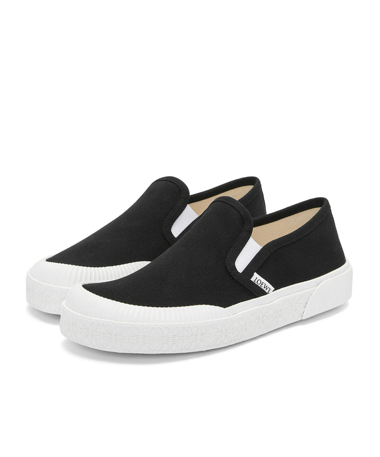 Loewe Womens Black Terra Vulca Contrast-sole Canvas Low-top Trainers In Black