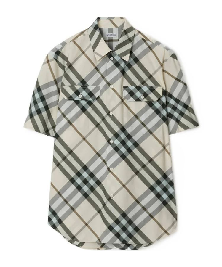 Burberry Short Sleeve Check Design Shirt In Multi