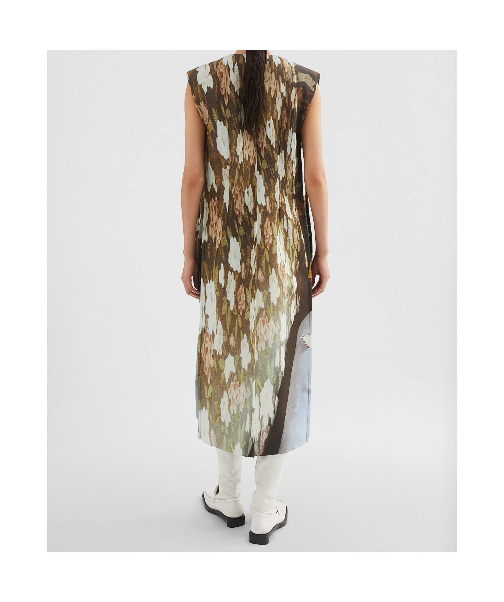 Jil Sander Printed Dress In Multicolor