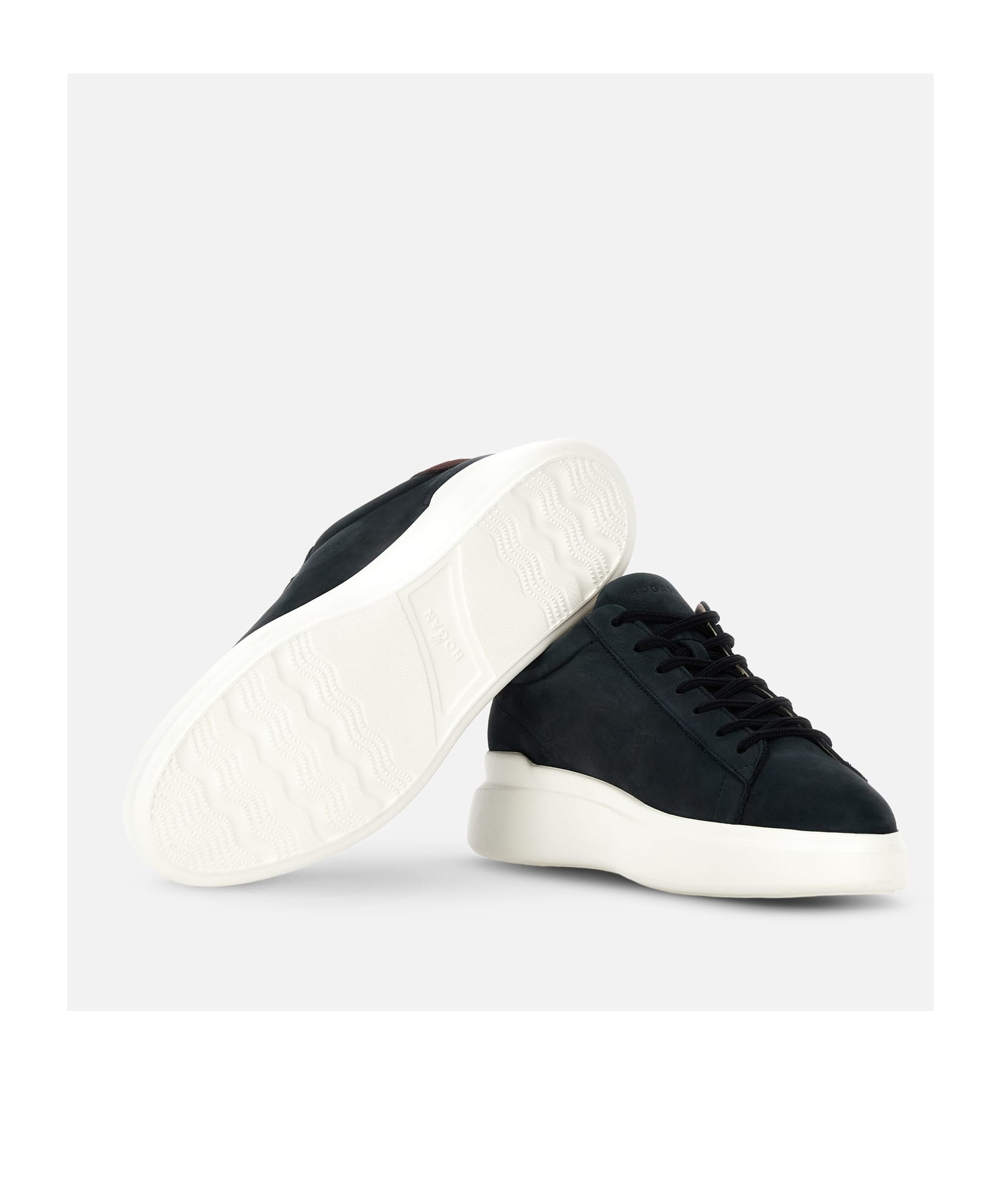 Hogan Sneakers H580 In Pelle Scamosciata In Black