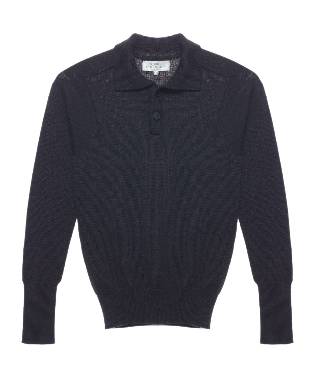Studio Nicholson Lapel Sweater In Black