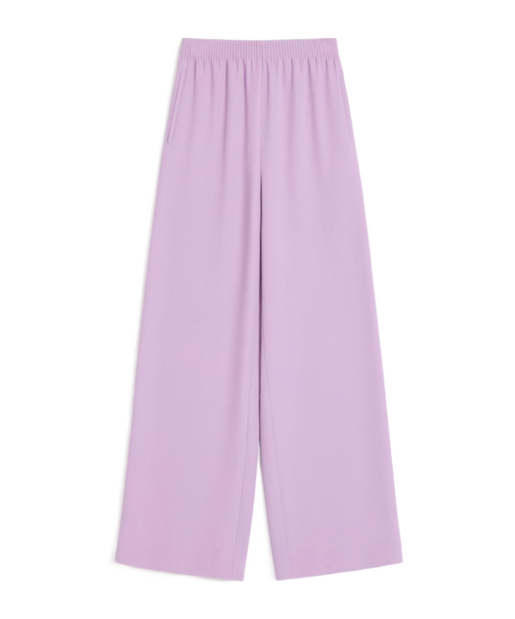 Valentino Cady Couture Wide-leg Pants In Purple
