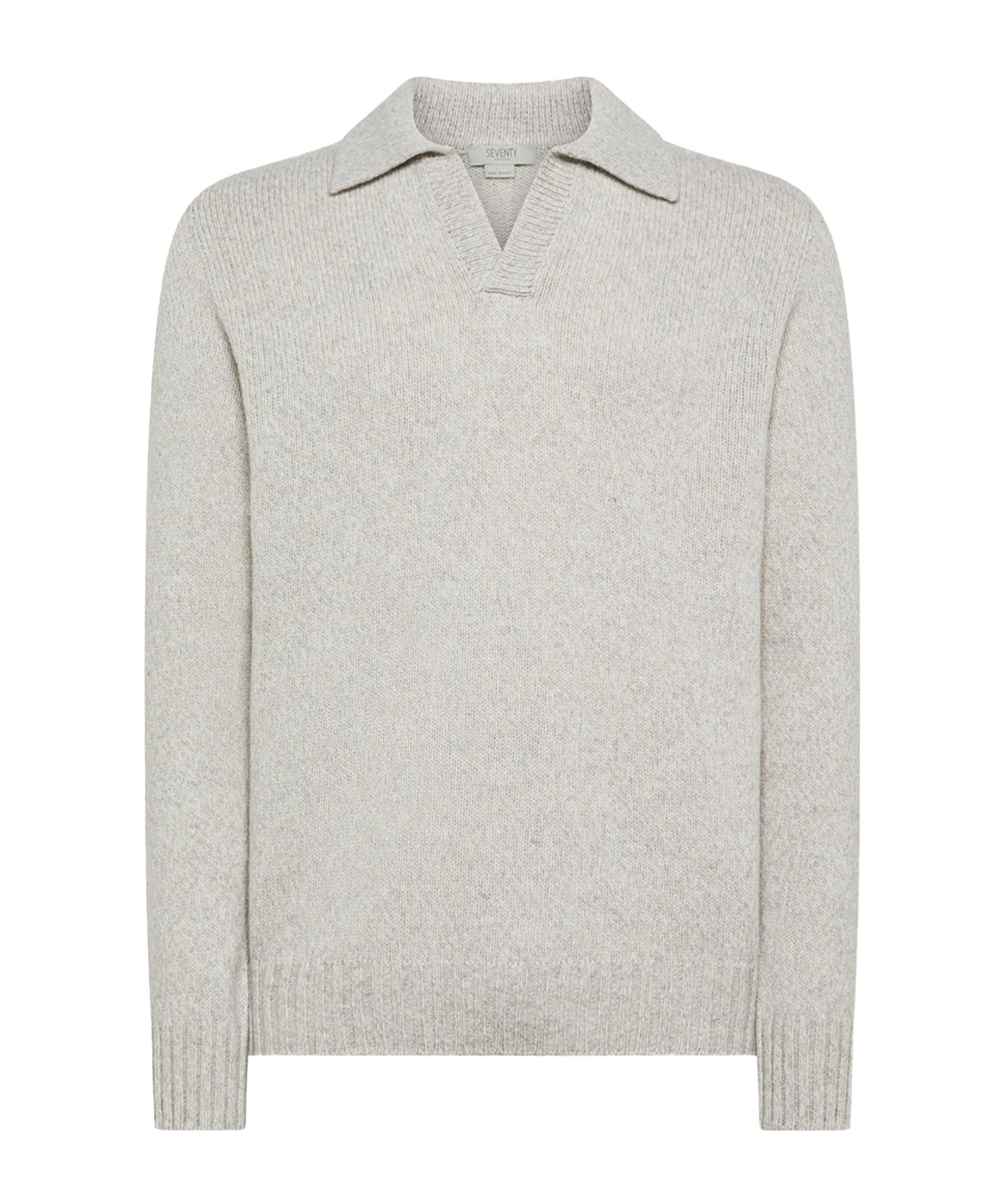 Seventy Twisted Blended Wool Polo Shirt In Neutral