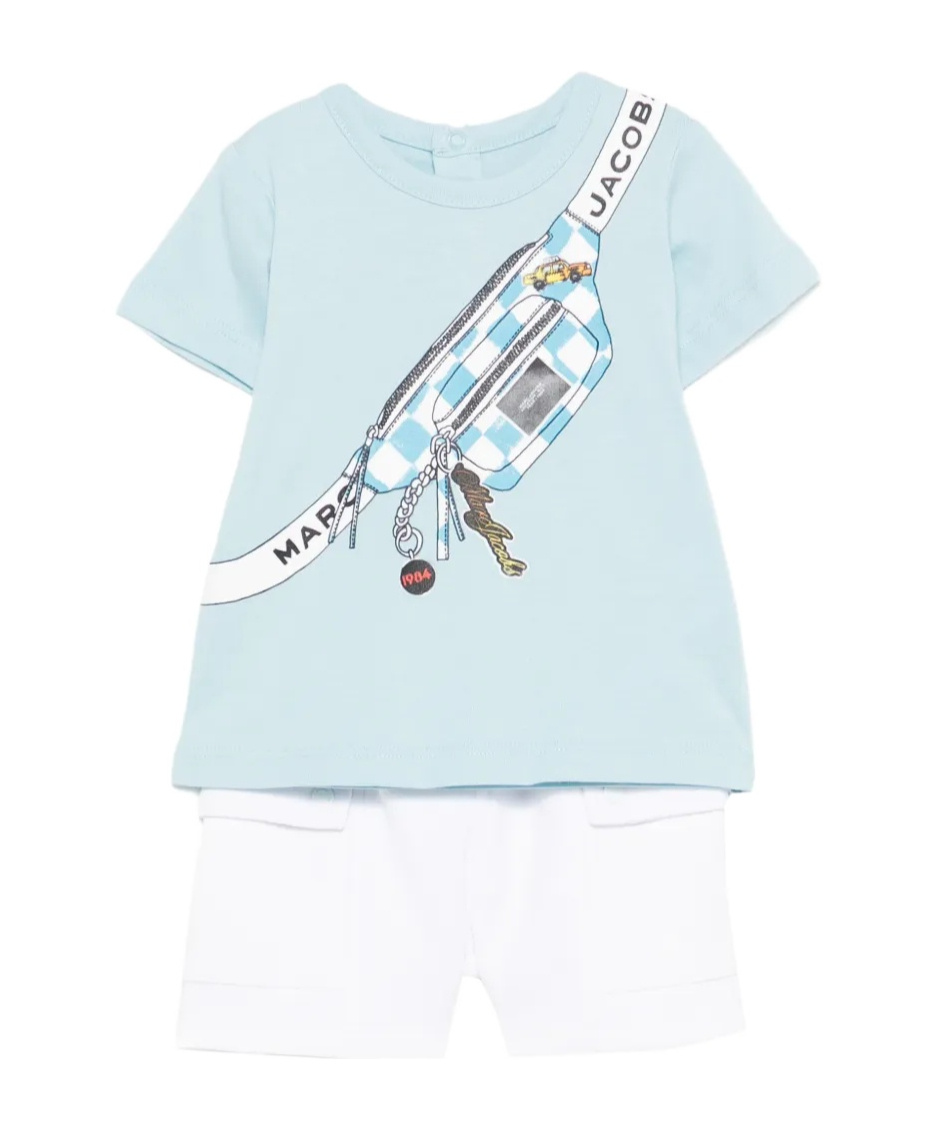 Marc Jacobs White Short Set In Blue