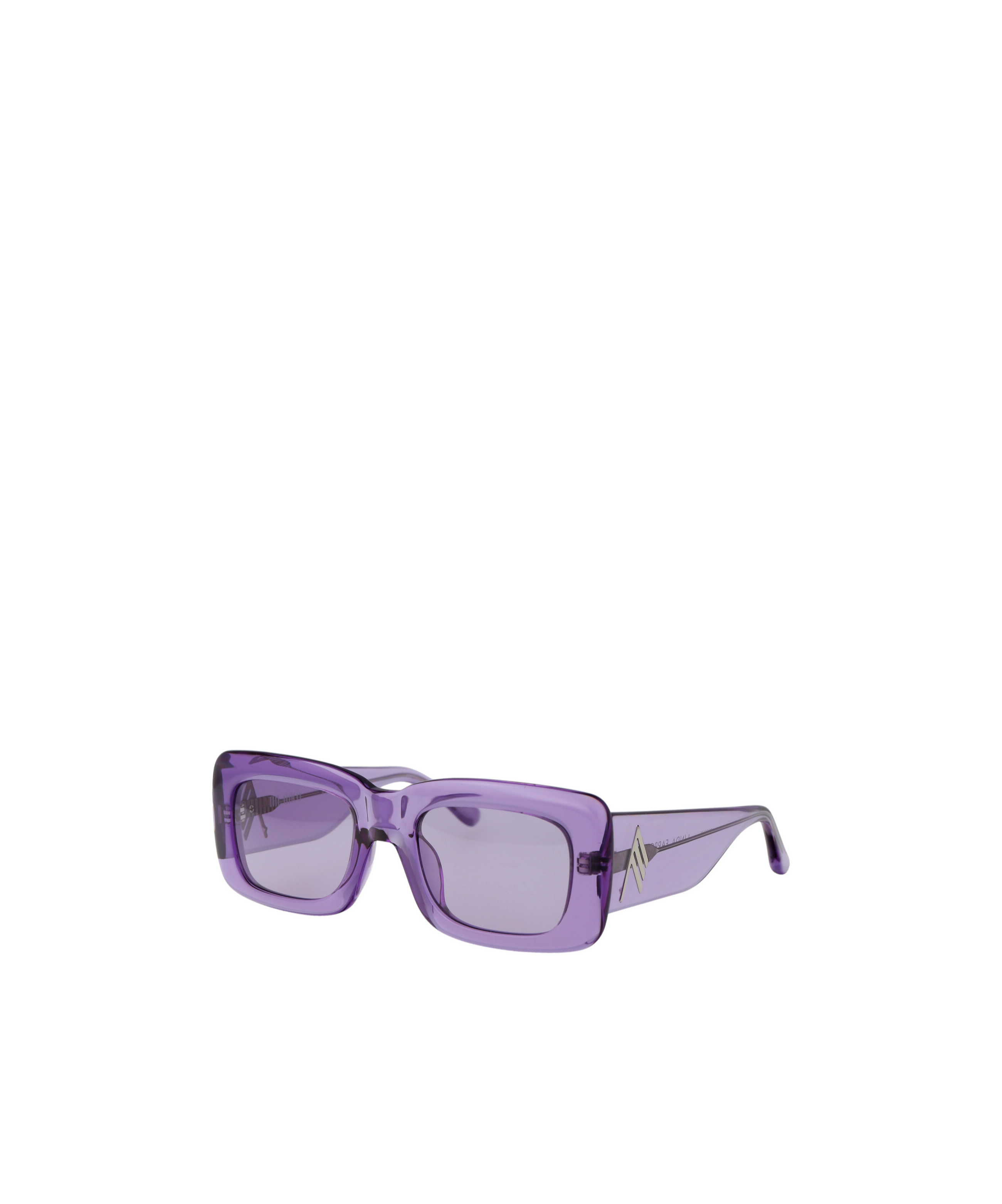 Attico Linda Farrow X The Rectangular-frame Sunglasses In Gray