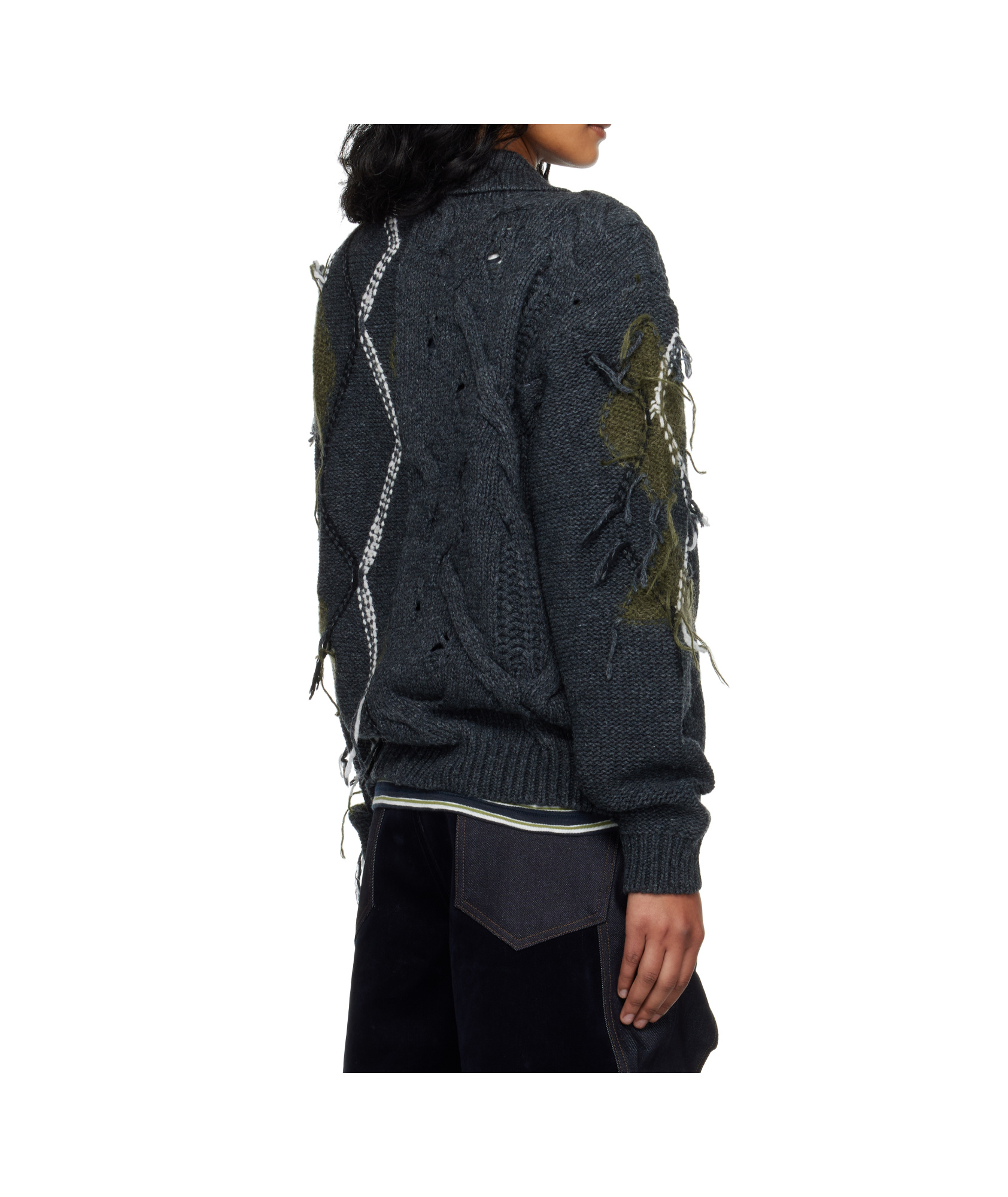 Andersson Bell Argyle Fisherman Sweater In Green