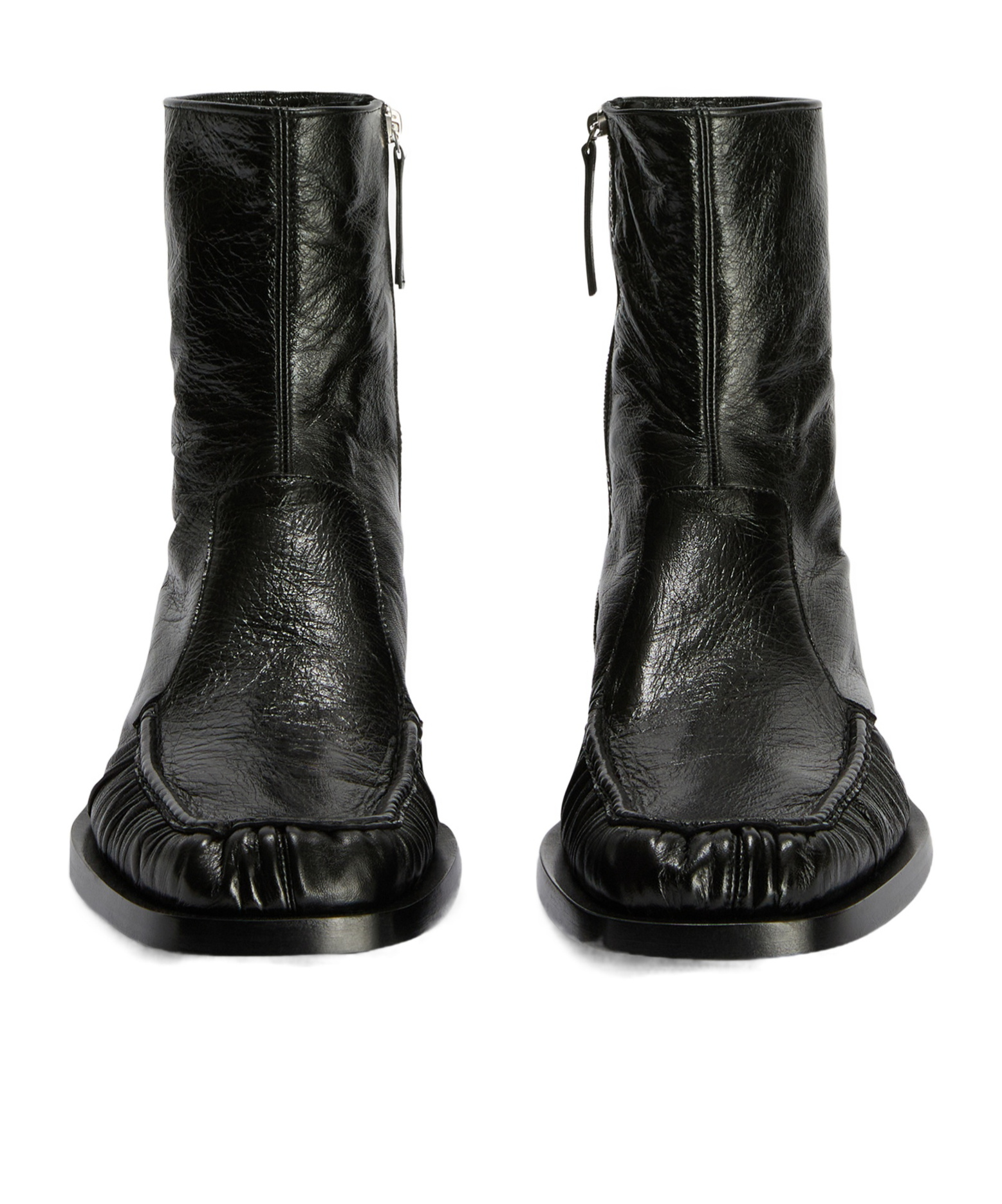 Jil Sander Men Black Leather Ankle Boots