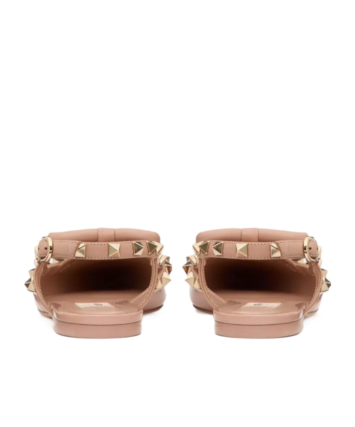 Valentino Rockstud Bow Slingback Baller In Nude