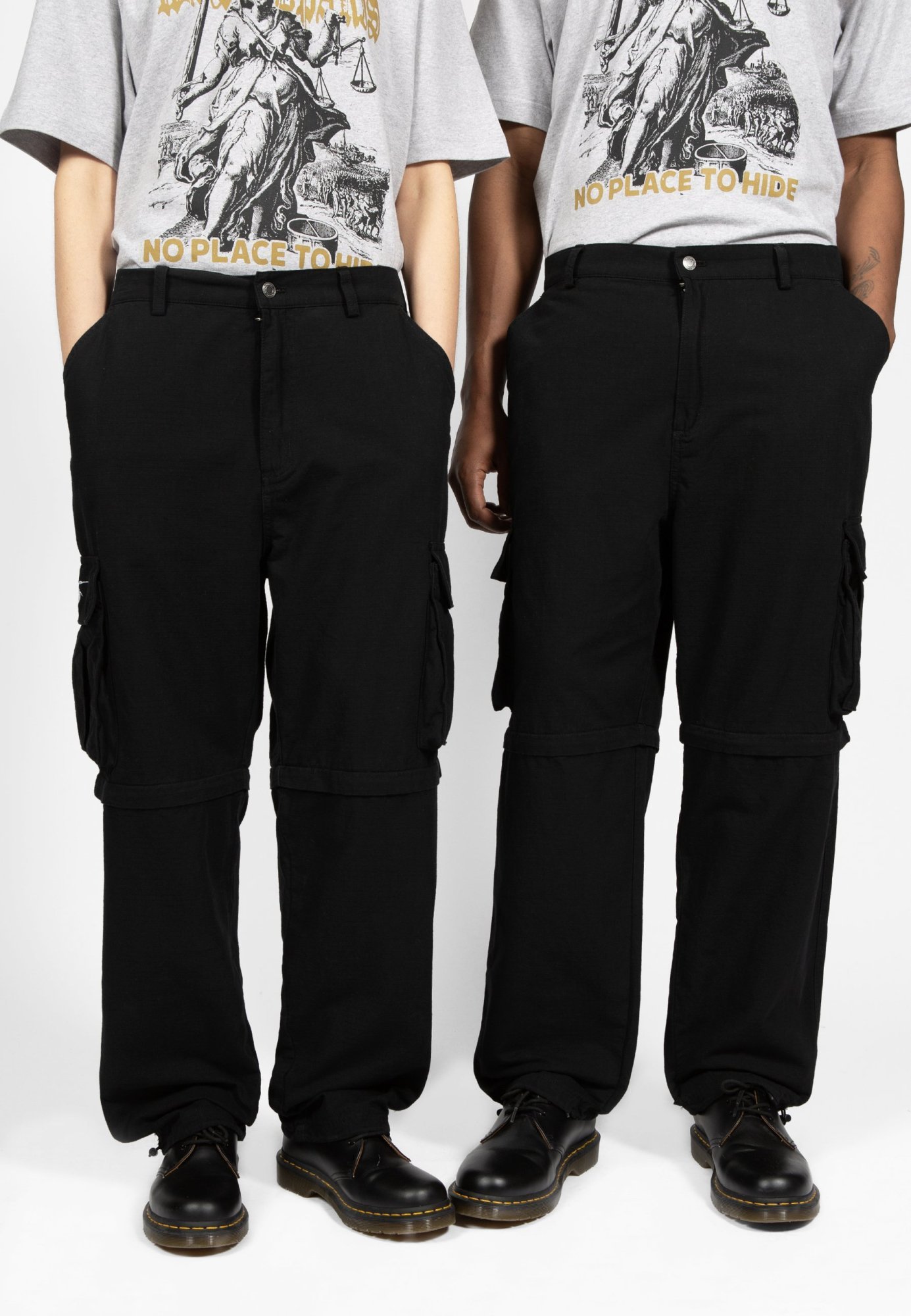 Wasted Paris Elastic Waist Casual Pants In Black