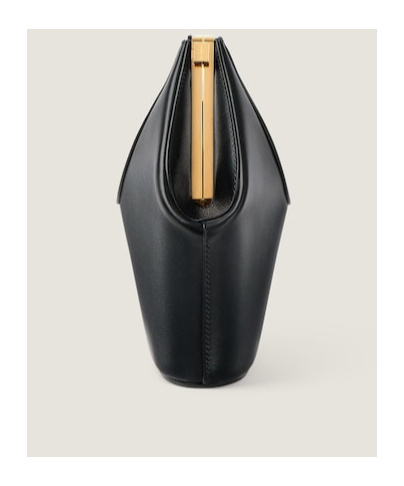 Givenchy Facet Clutch In Leather In Black