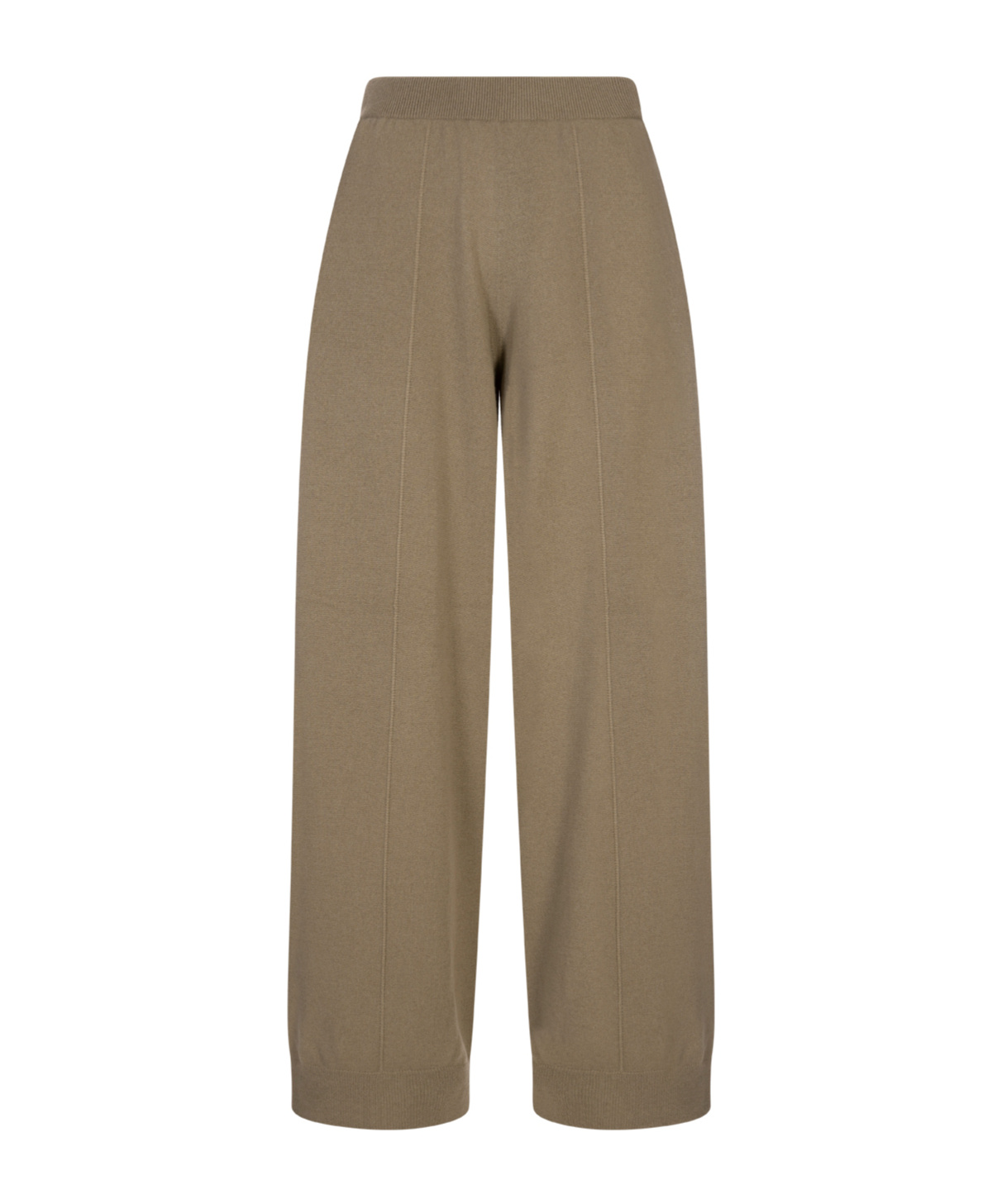 Fabiana Filippi Wide Olive Wool Blend Trousers In Multi