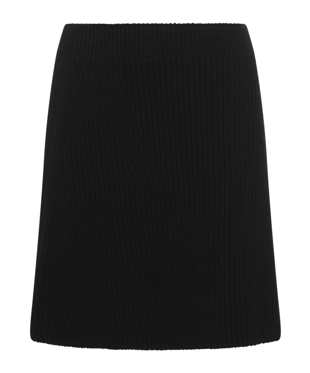 Jil Sander Minigonna In Lana Nera Donna In Black