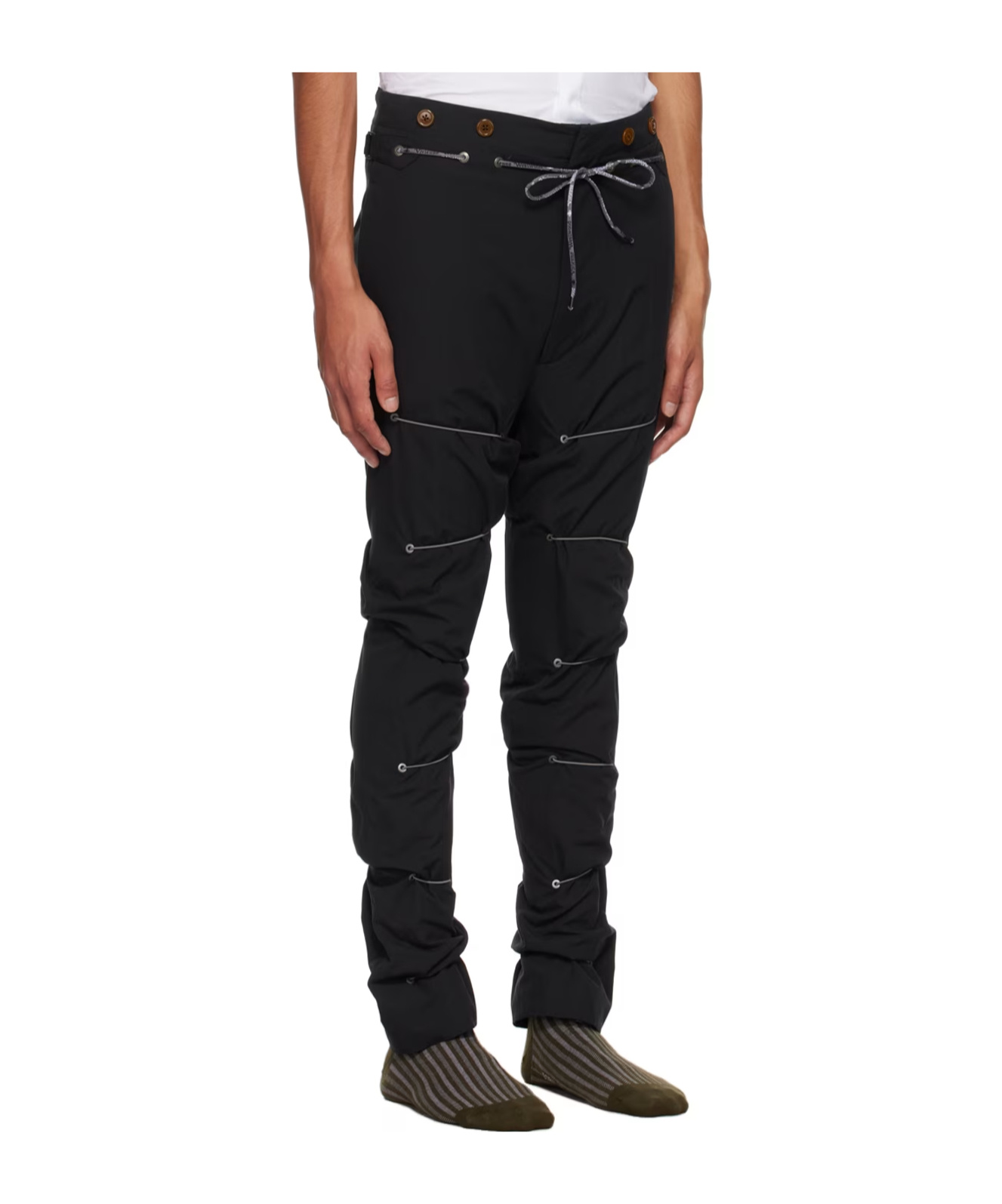 Vivienne Westwood High-waist Drawstring Casual Pants In Black