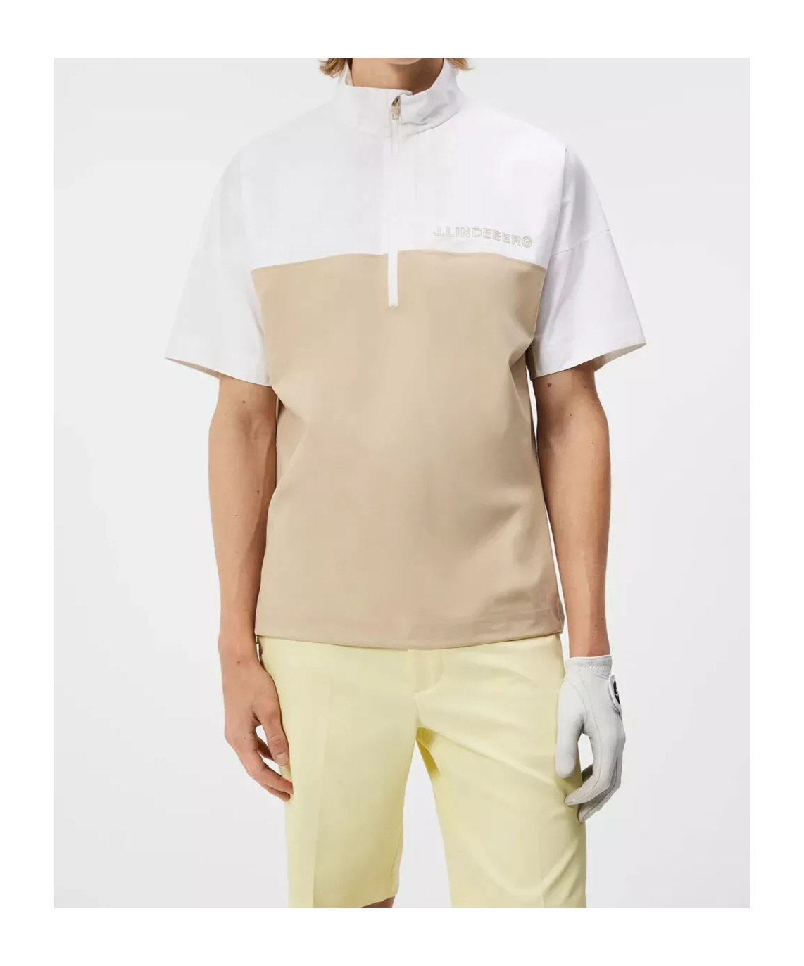 J. Lindeberg Logo Short-sleeved Raincoat In Brown
