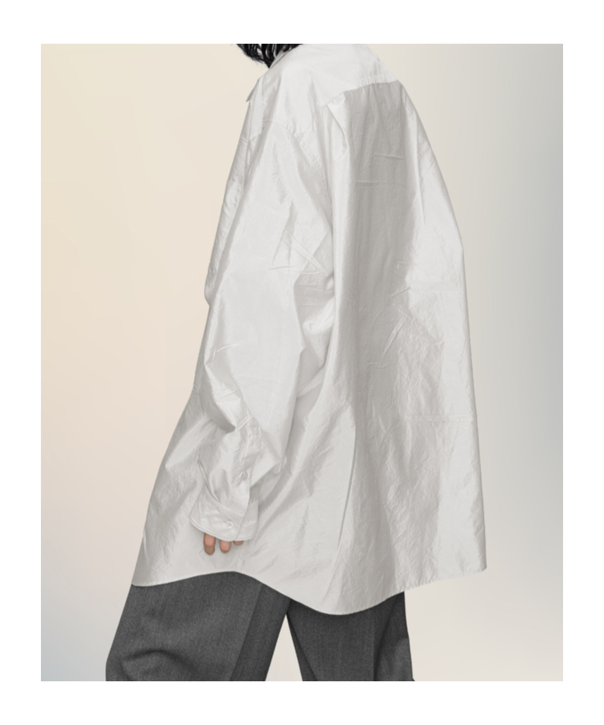 Maison Margiela Long-sleeved Shirt Woman Pearl Grey In White