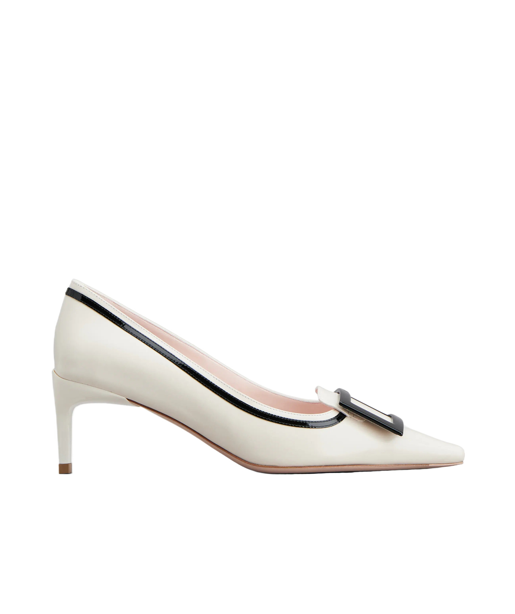 Shop Roger Vivier Viv' Canard Pumps In Leather In Nude