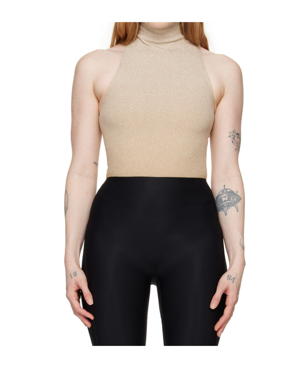 Wolford Beige Fading Shine Bodysuit In Multi