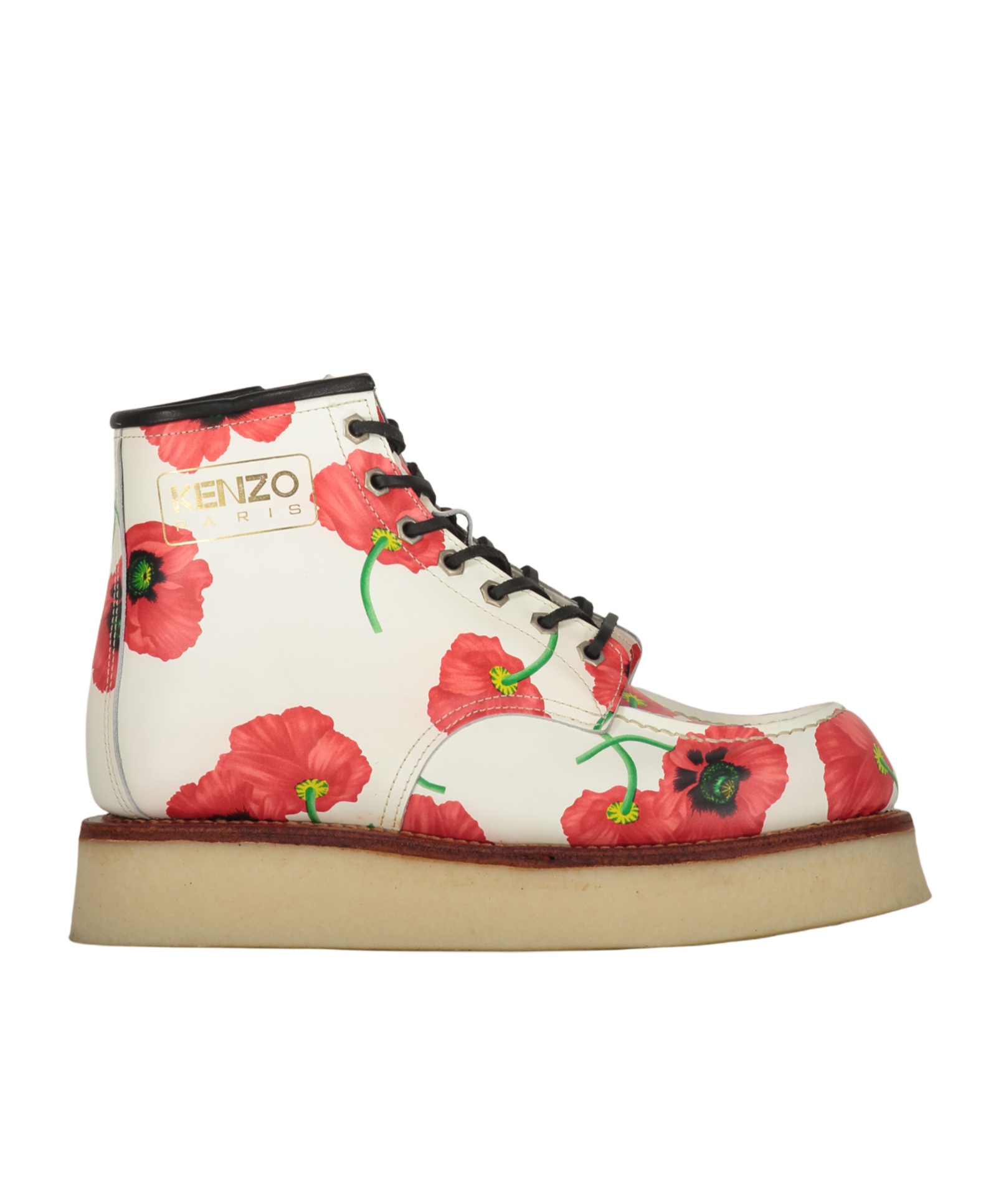 Kenzo Yama Floral-print Lace-up Boots