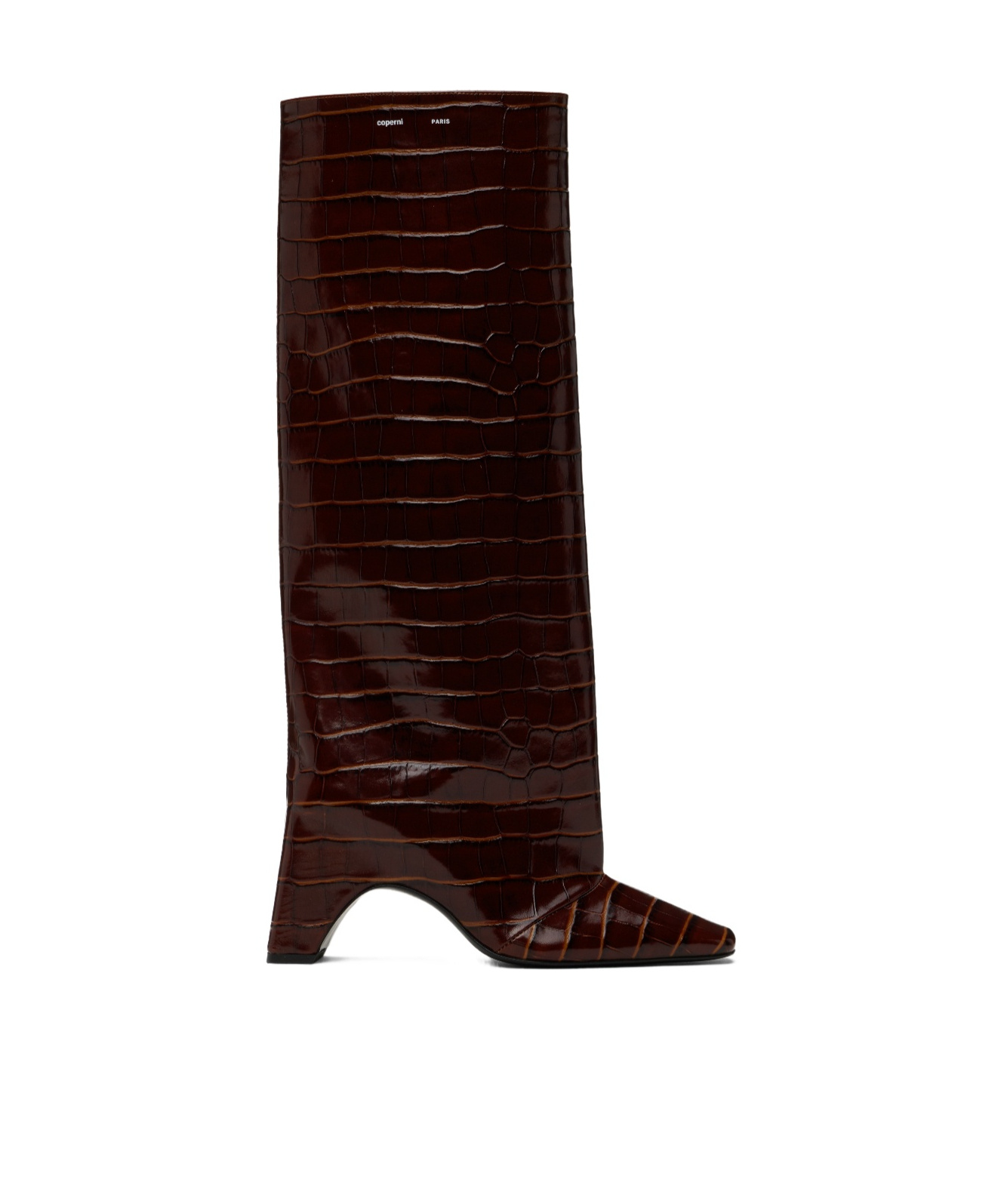 Shop Coperni Square Toe Boots In Brown