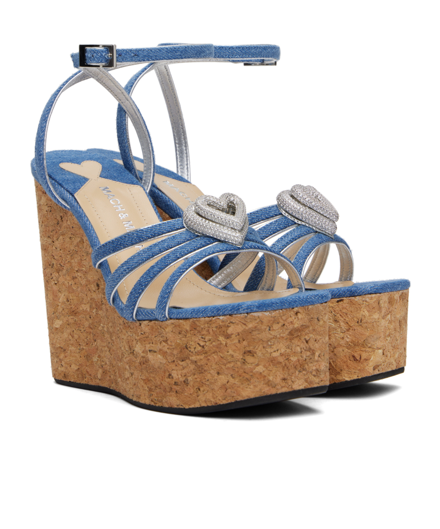 Machmach 125mm Heart-appliqué Sandals In Brown