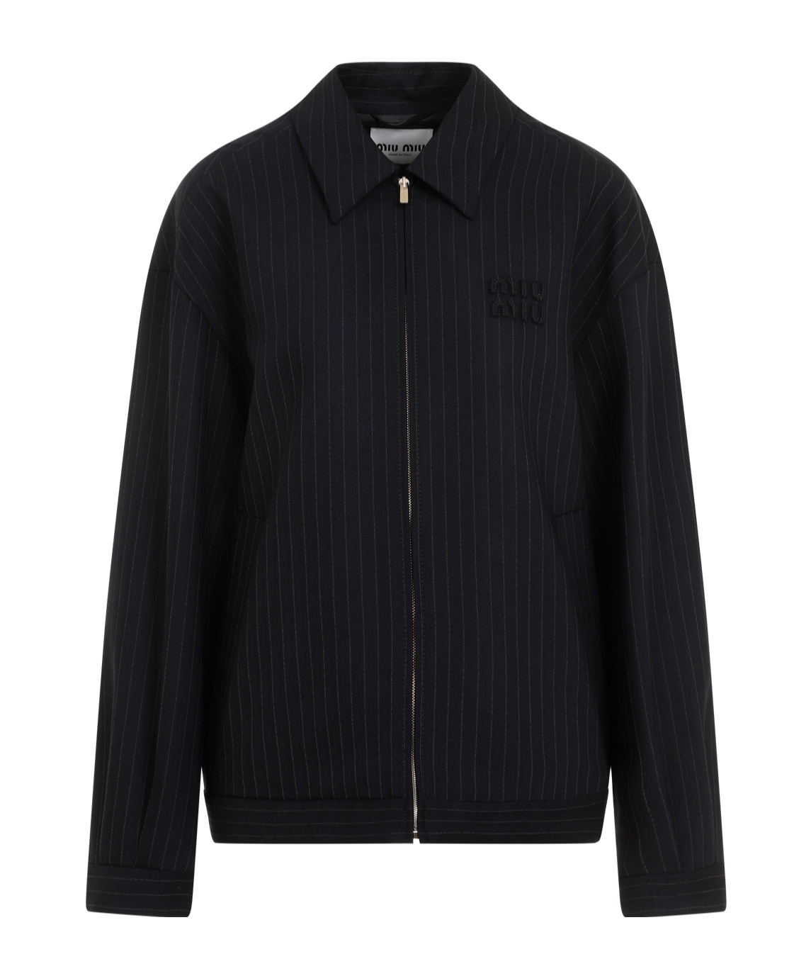 MIU MIU PINSTRIPE BLOUSON JACKET