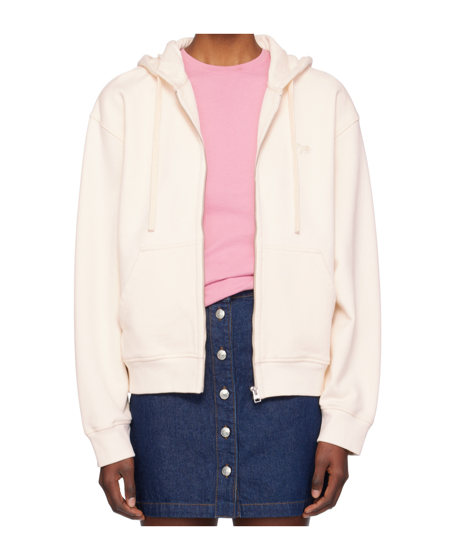 MAISON KITSUNÉ LONG-SLEEVED ZIPPER SWEATSHIRT