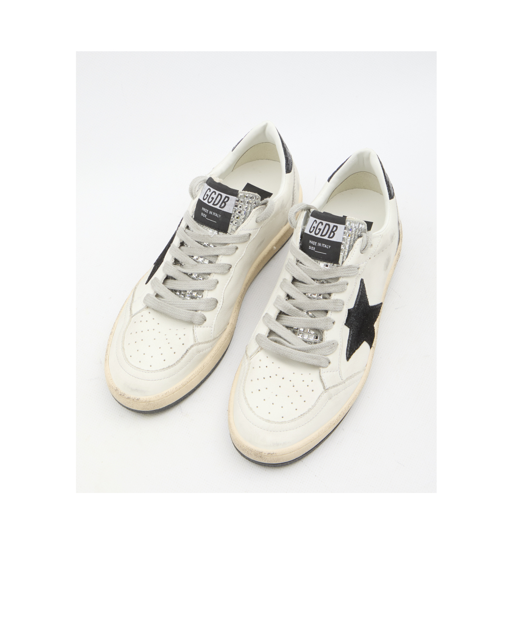 Shop Golden Goose Ball Star Trainers In White