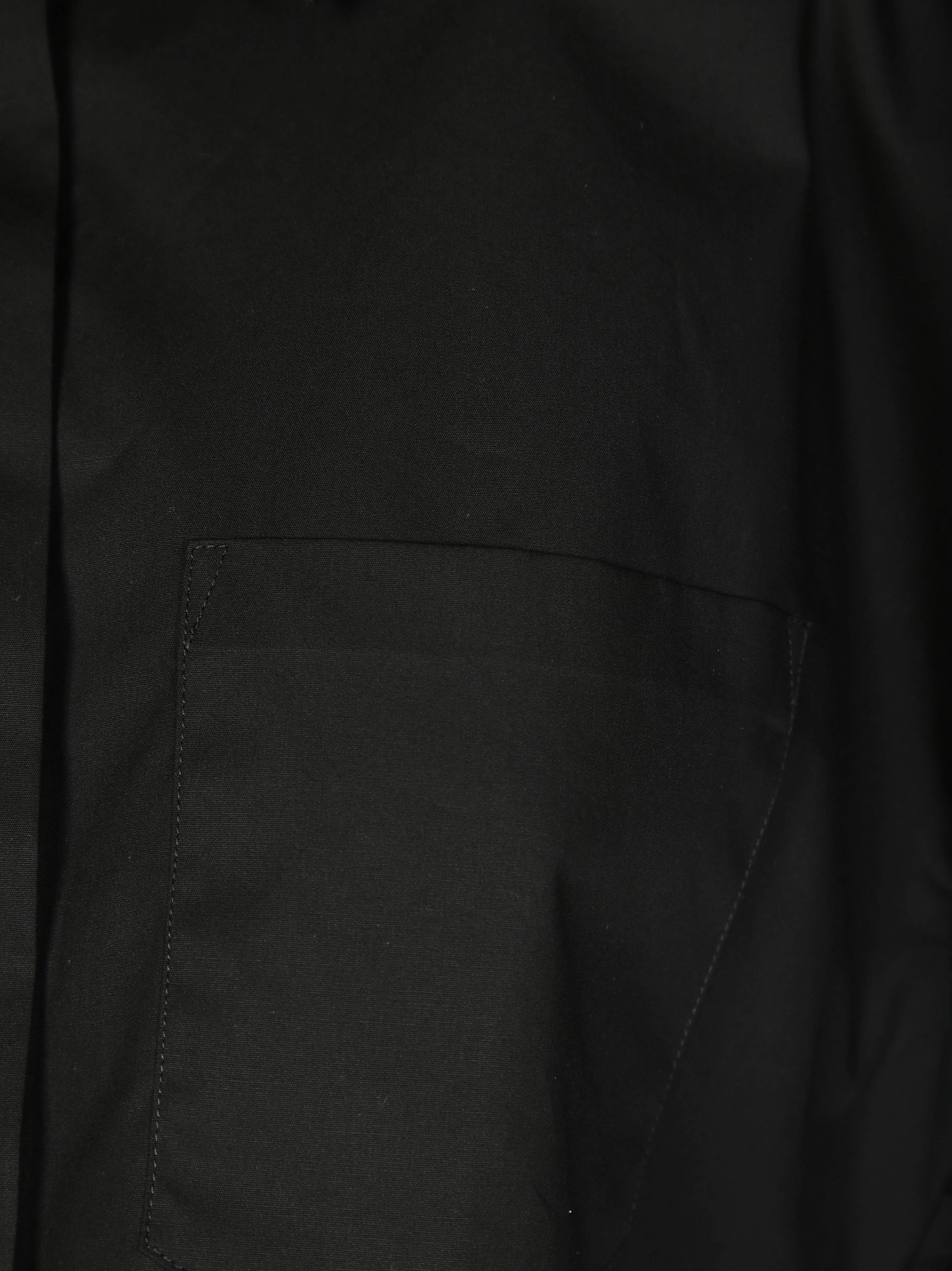 Dondup Cropped Black Shirt With Wide Sleeves In Black