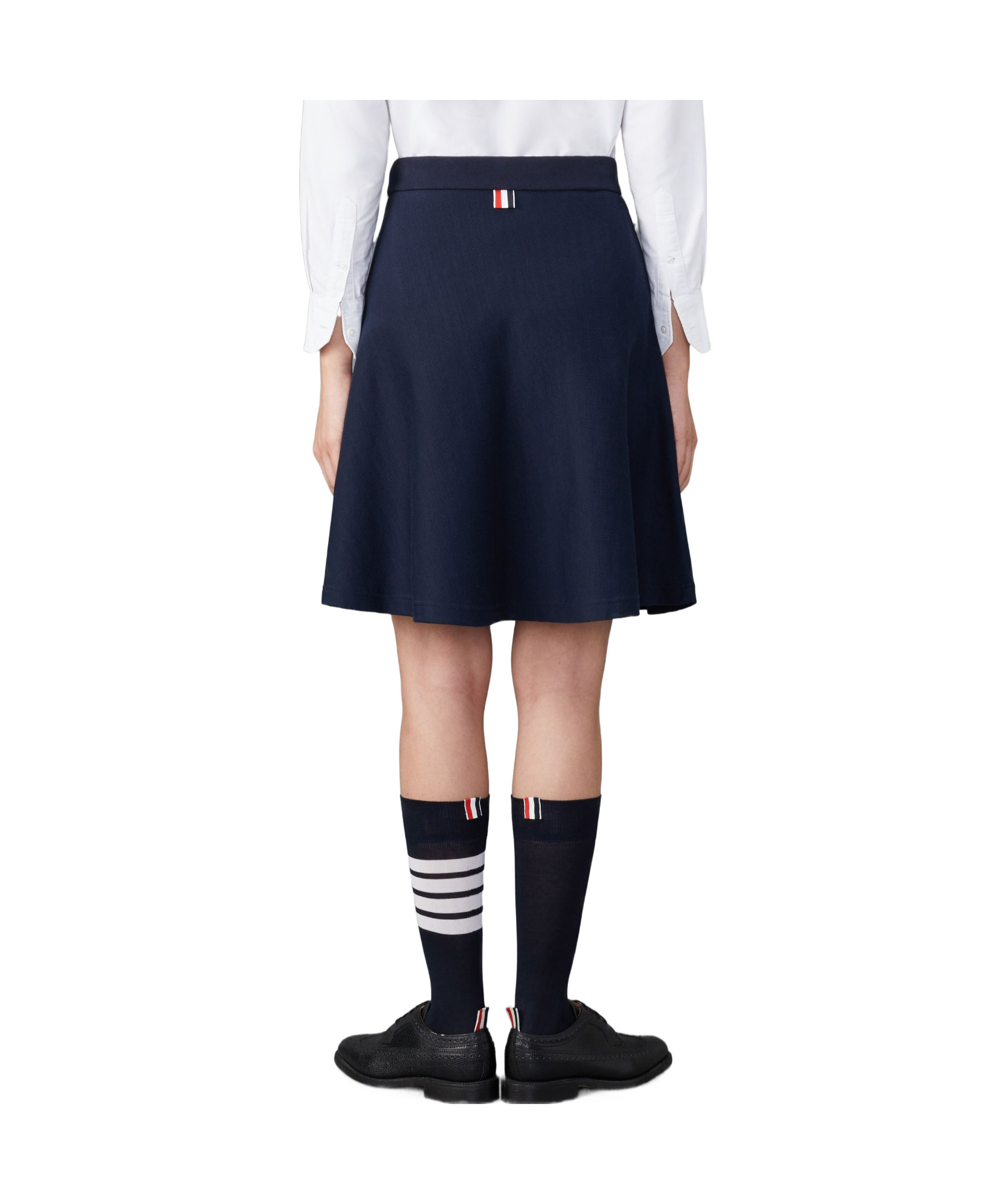 Thom Browne Flared Knitted Skirt In Black