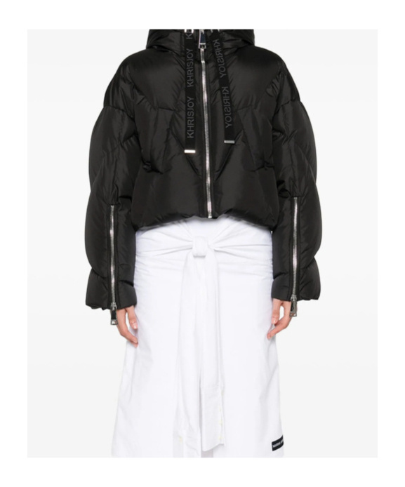 Khrisjoy Hooded Cotton Jacket In Black